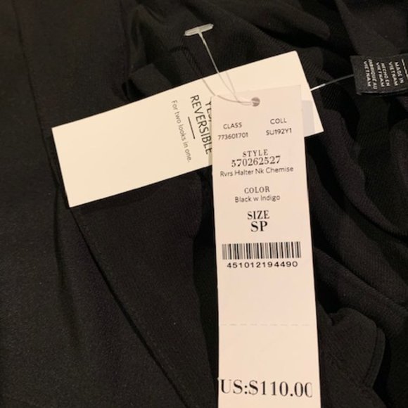 White House Black Market Tie Neck Reversible Dress - Picture 6 of 7